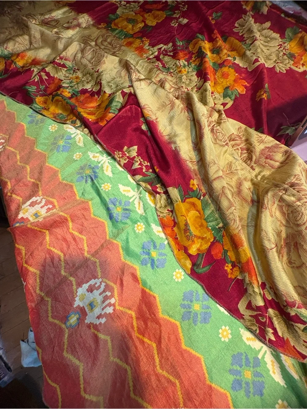 Darn Good Sari Wrap Boho Maxi Skirt